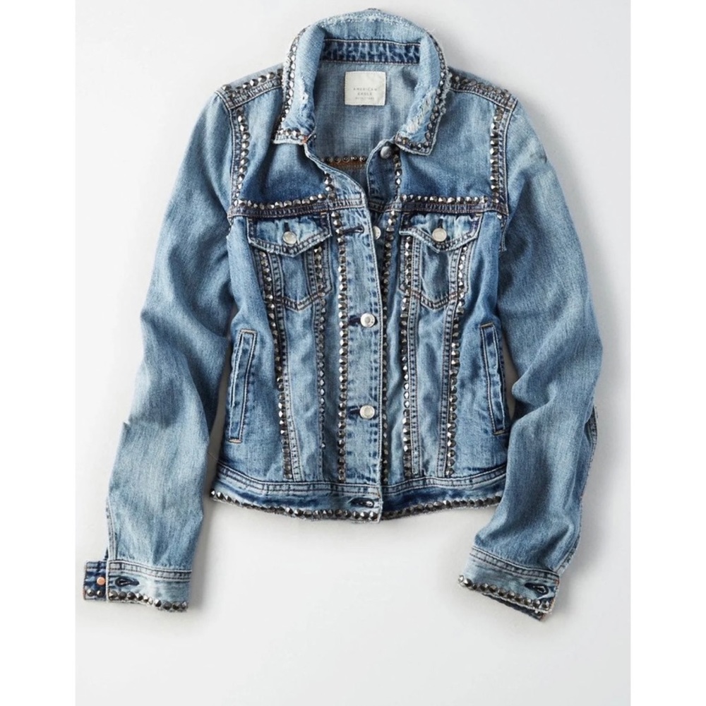 American Eagle Studded Denim Jacket